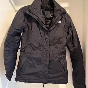 The North Face Winter Jacket, Black, Removable Shell, Size S